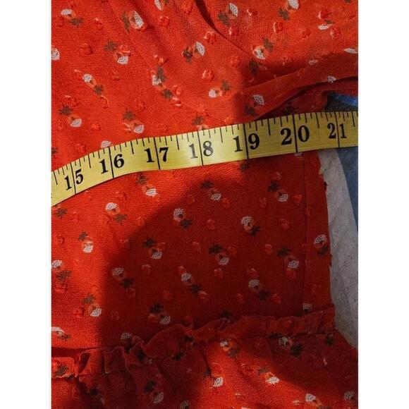 Matilda Jane Bunrt Orange  Floral Blouse Women's Size Medium - Picture 11 of 11